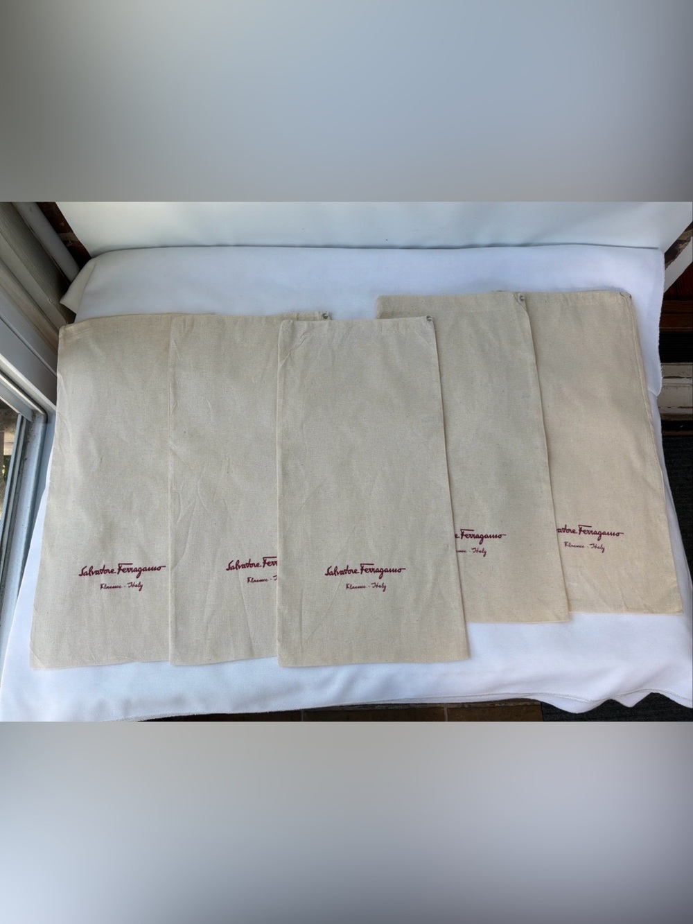 5 - SALVATORE FERRAGAMO Drawstring Dust-Bag Shoe Bags 16 X 8